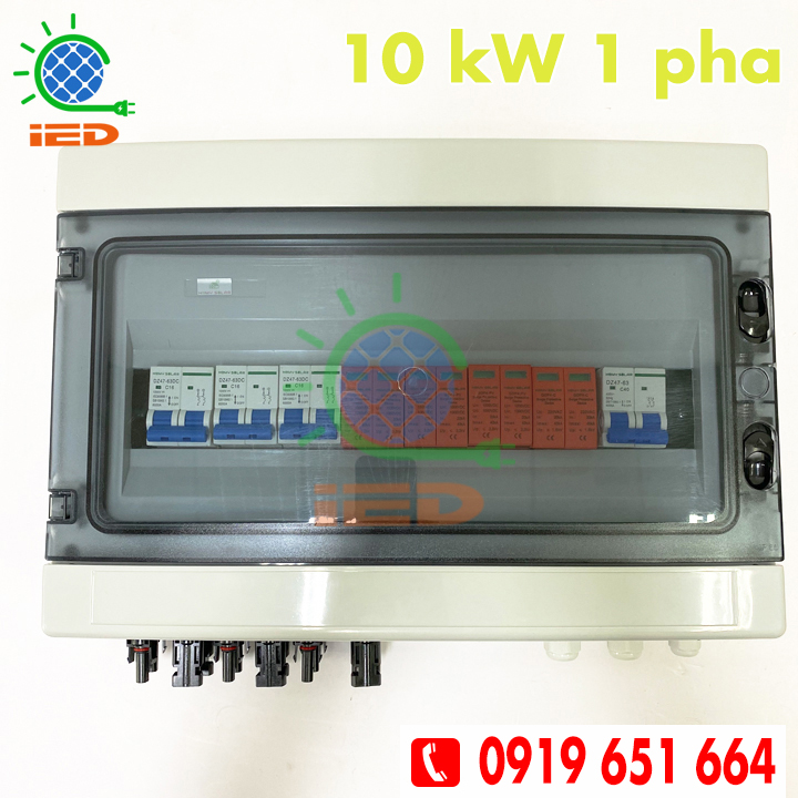 Tủ điện năng lượng mặt trời 10 kW 1 pha - tủ điện solar, tủ điện mặt trời 10kw, tủ điện đấu nối sẵn