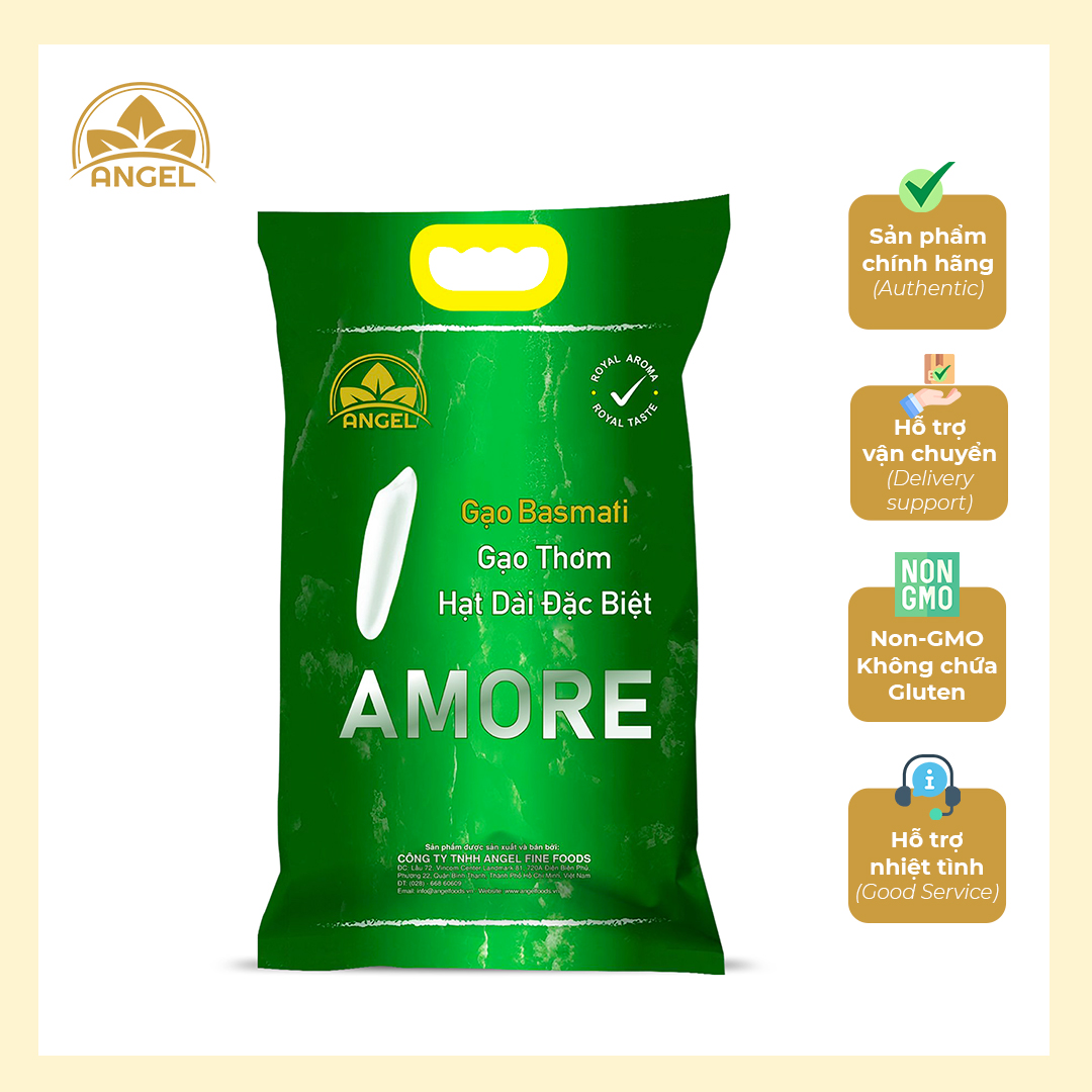 Gạo Basmati Ấn Độ (India) 5kg ngăn ngừa tiểu đường, ăn kiêng, India Gate, Dawat date 24 tháng FREESHIP MAX Angel Foods