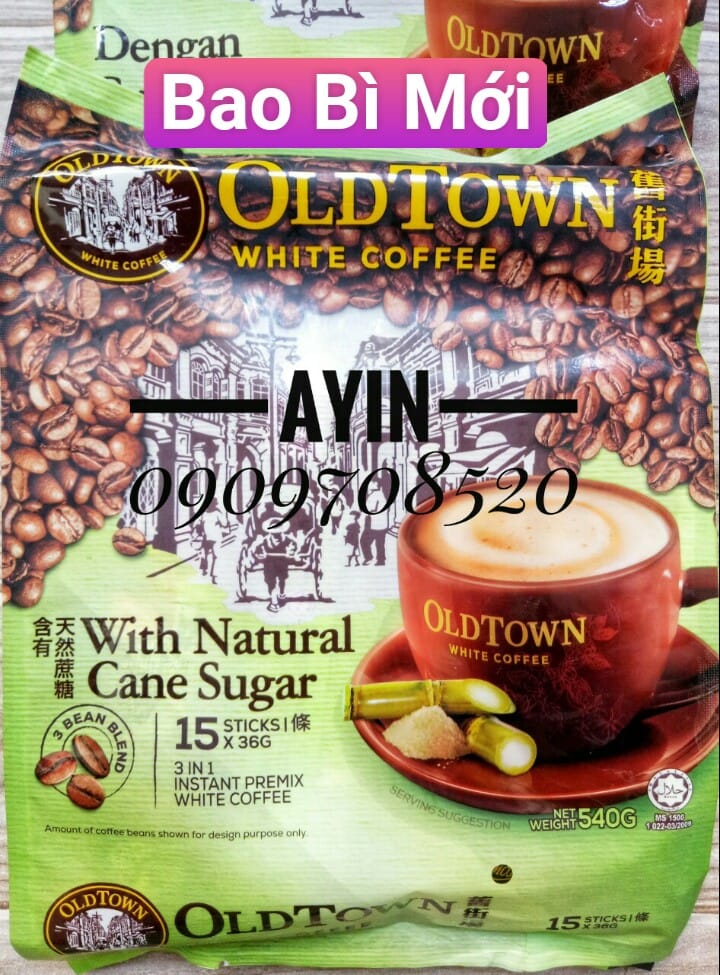 Bao Bì Mới  Cà phê trắng đường mía OldTown White Coffee Malaysia