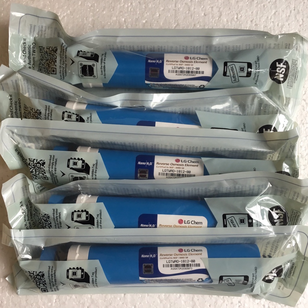 Combo 5 lõi lọc số 4, màng lọc ro lg chem.