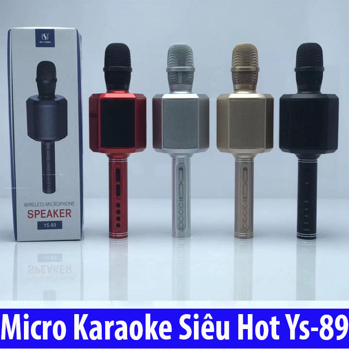 [HCM][ Mic Kèm Loa Karaoke  Siêu Hot ] Micro Karaoke Bluetooth YS 89 Chính Hãng - Micro Kiêm Loa Karaoke SU YOSD Gía Rẻ - Chỉnh Echo Ngay Trên Mic - Tích Hợp Thay Đổi Giọng Nói – Siêu Hút Tiếng Hát Siêu Hay Chống Hú Siêu Tốt