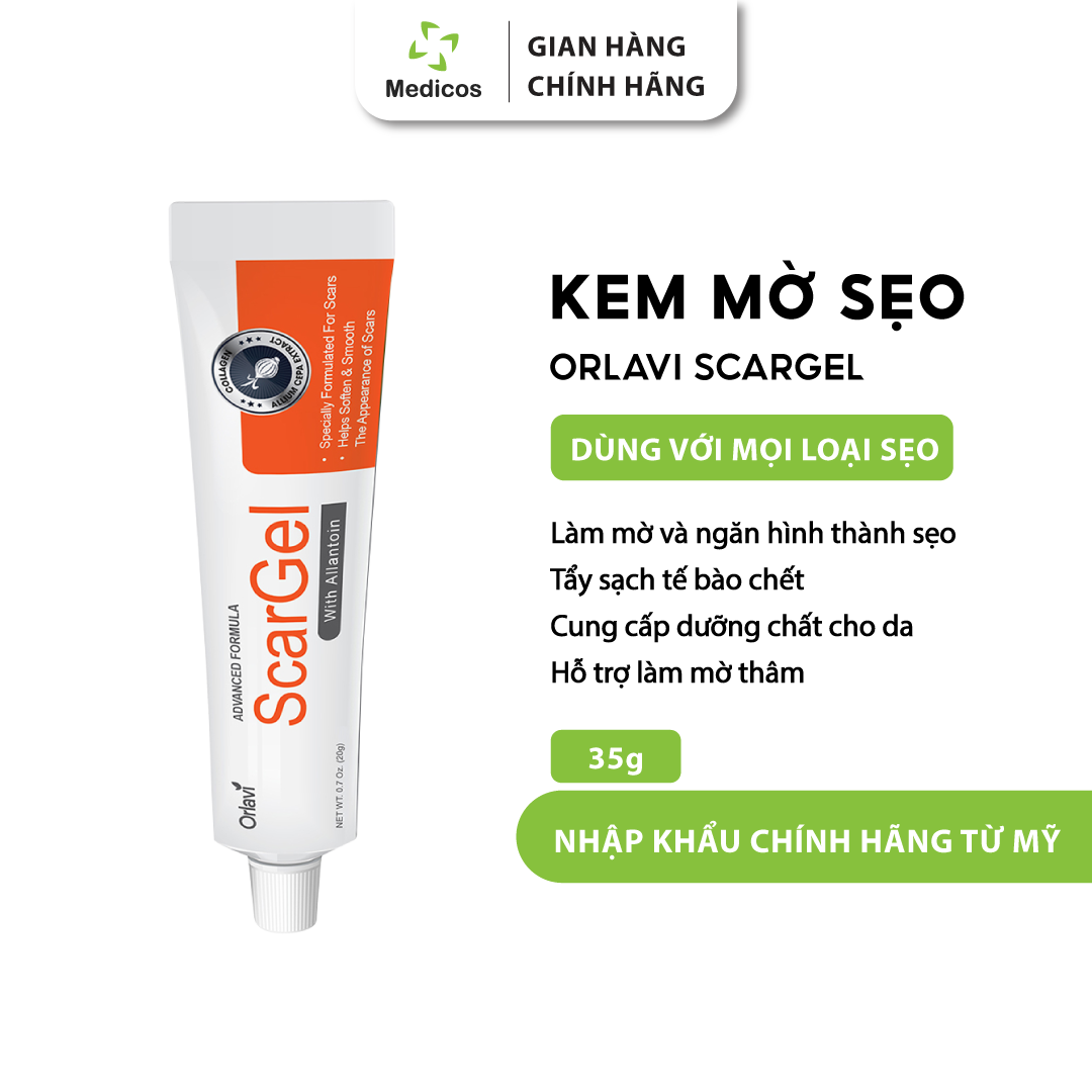 Kem Liền Sẹo Orlavi ScarGel Giúp Làm Mờ Các Loại Sẹo Phẫu Thuật Tai Nạn Mụn Bỏng