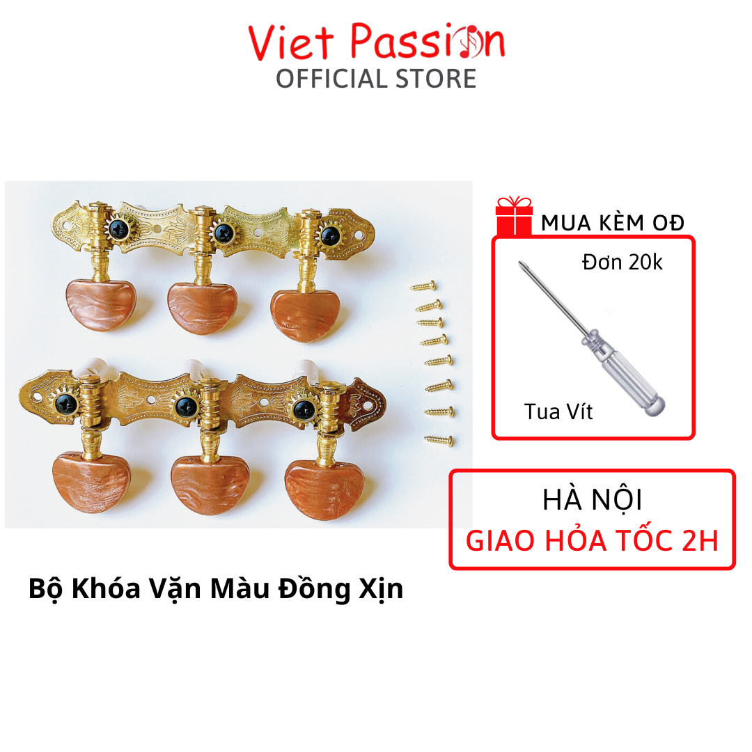 Khóa đàn guitar classic cao cấp có đủ 2 bên khóa kèm ốc vít vietpassion