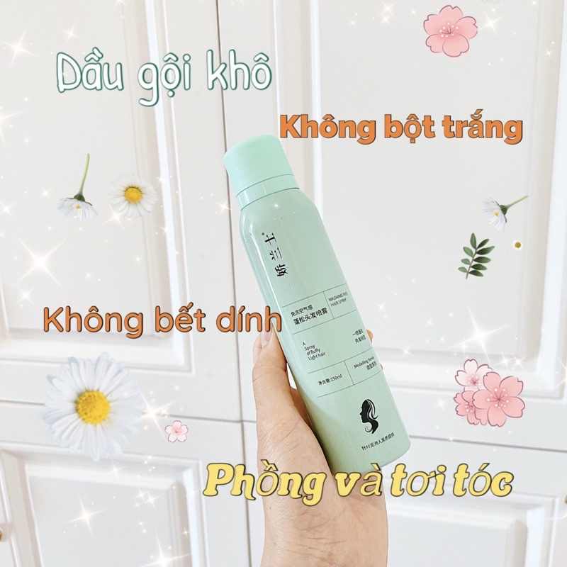 [Chính hãng] Xịt Gội Khô Tạo Phồng Chai Xanh 150ml Hot Tiktok