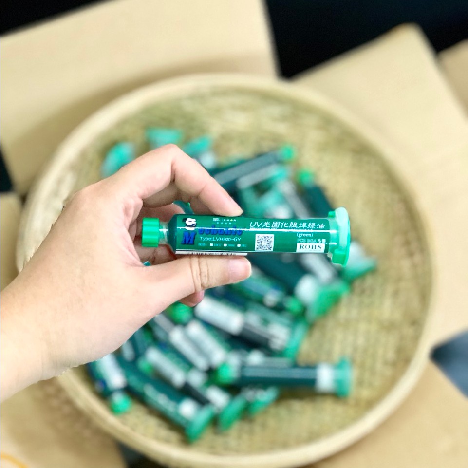 Keo xanh, keo UV chống lem mass khi đục ic, cố định trụ hàn trên main Mechanic