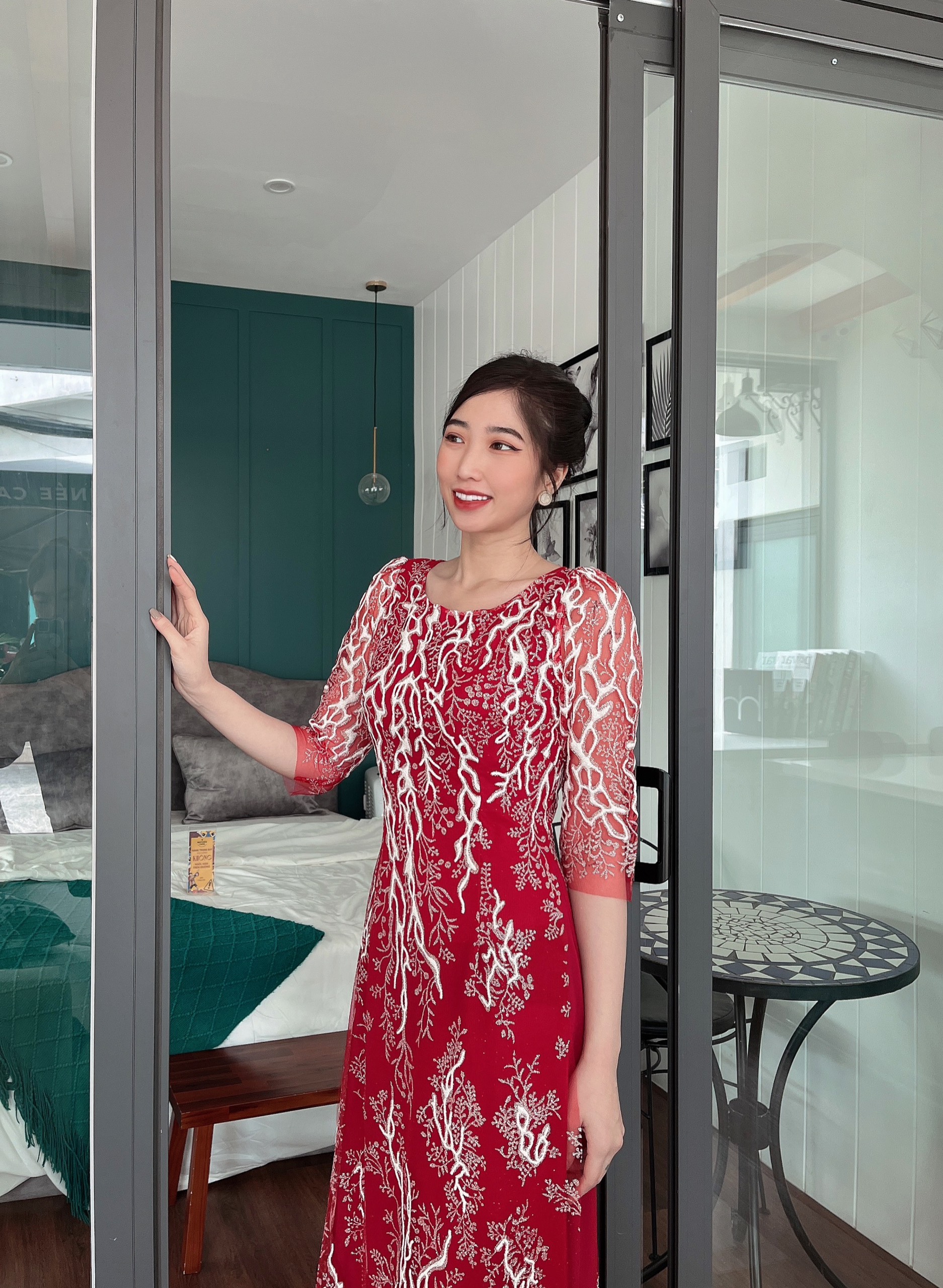Đầm dạ hội tà, thiết kế 2 lớp sang trọng