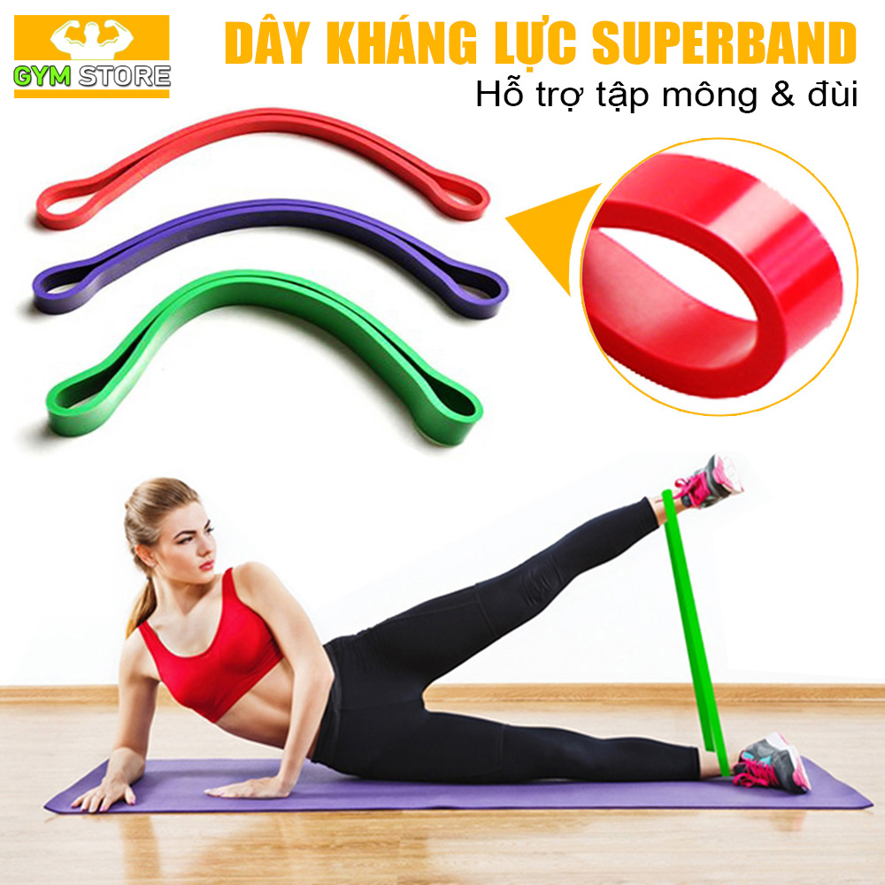 Dây kháng lực tập mông superband - dây cao su đàn hồi tập chân, mông hiệu quả