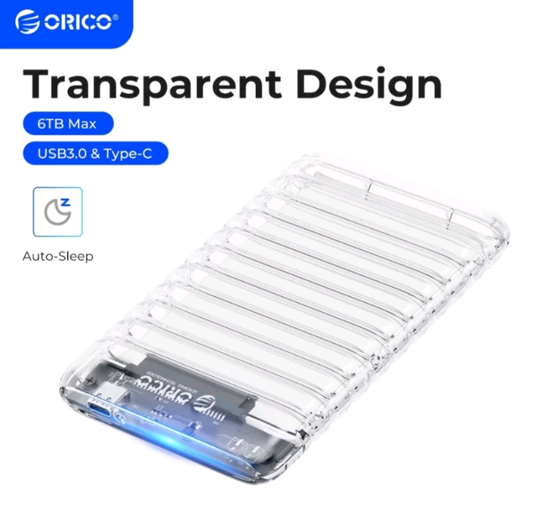 Box ổ cứng chính hãng orico, 6gbps 6tb uasp type c sata sang usb 3.1 6gbps - dùng cho ssd/hdd 2.5"