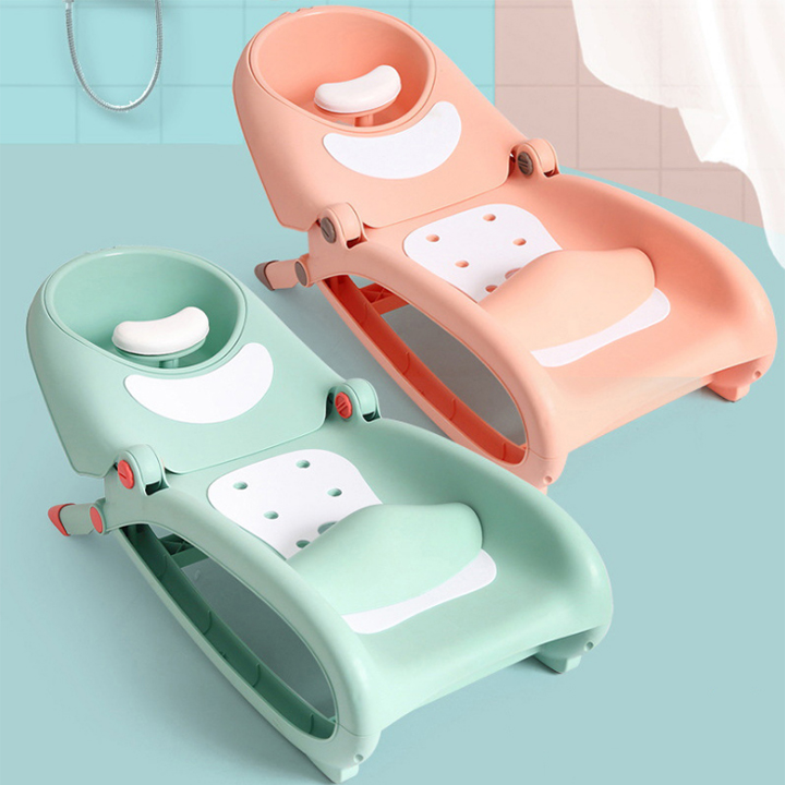 Ghế Gội Đầu Gấp Gọn Cho Bé - Giường Gội Đầu Trẻ Em Có Gối Đầu, Tựa Cổ Gáy, Chất Liệu Cao Cấp, An Toàn