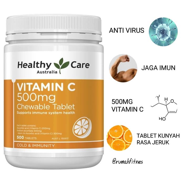 Vitamin c 500mg healthy care 500viên