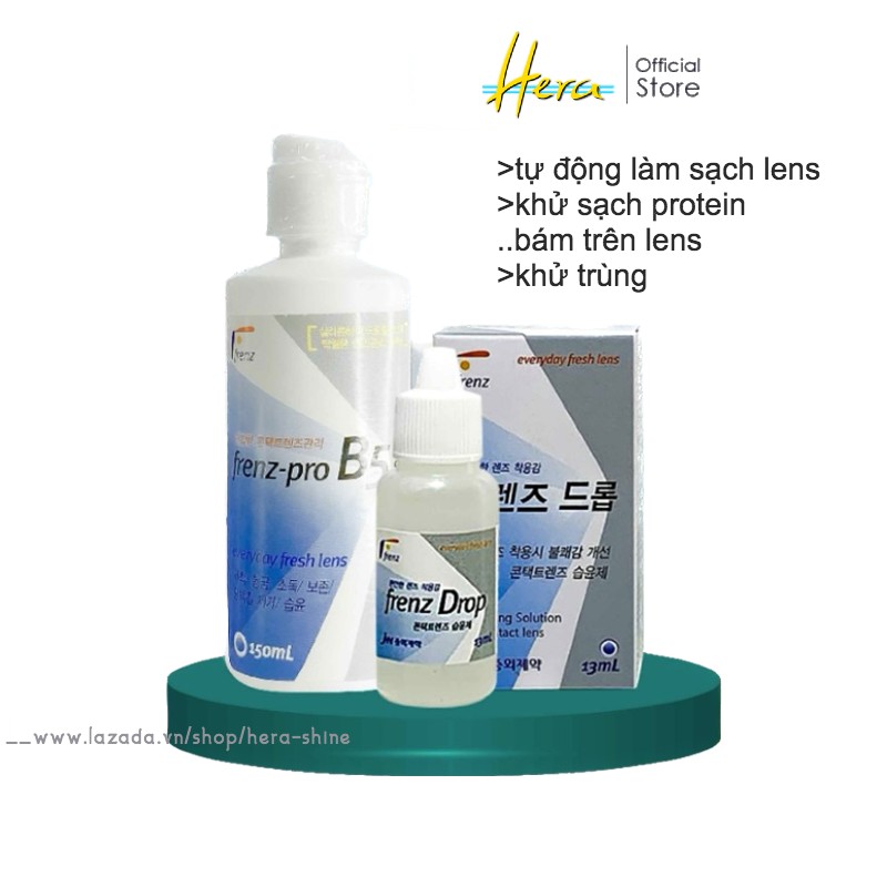 Nước ngâm lens nước nhỏ mắt lens frenz b5 hàn quốc cho tất cả kính áp tròng mềm