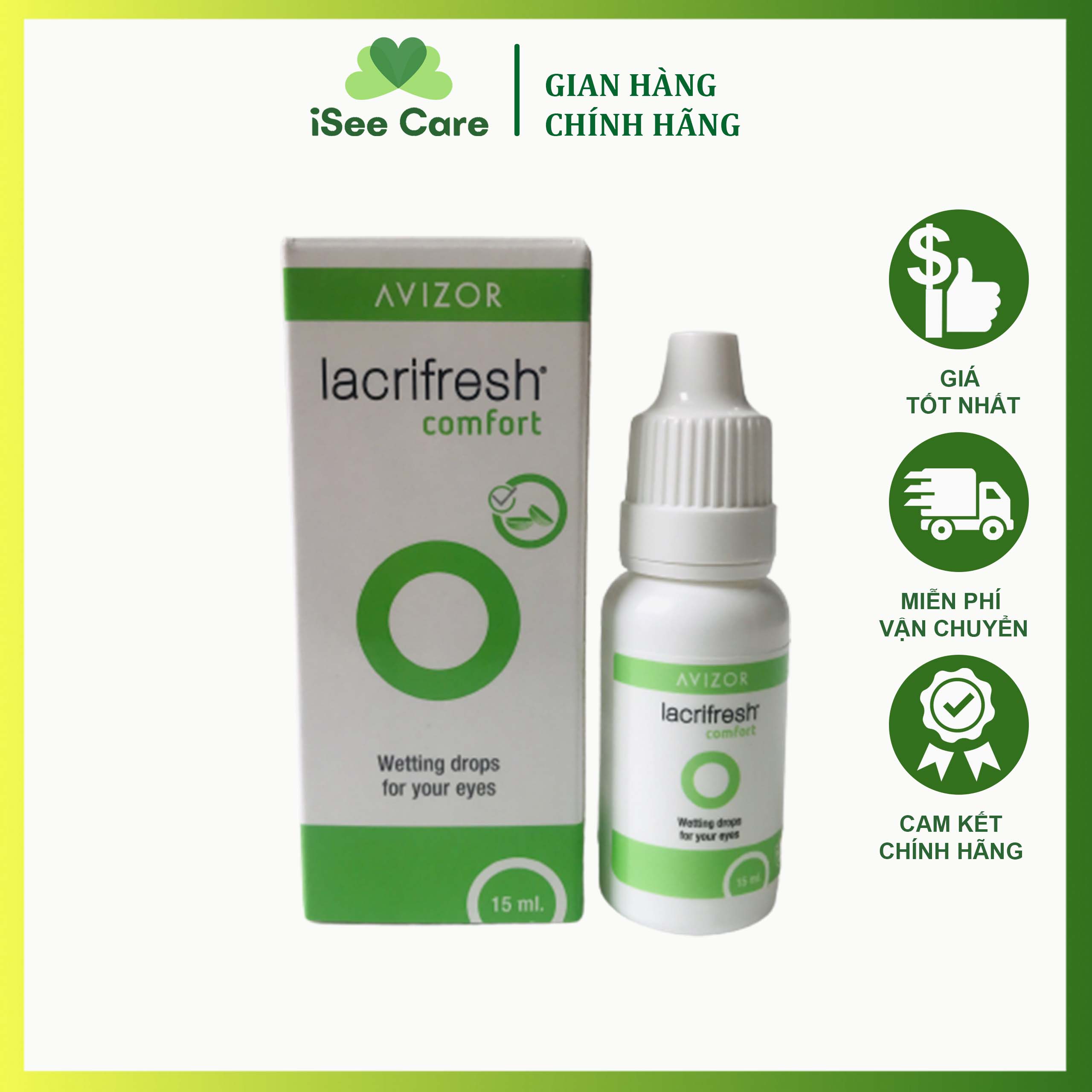 Combo 10 lọ nước mắt nhân tạo Avizor Lacrifresh Comfort 15ml