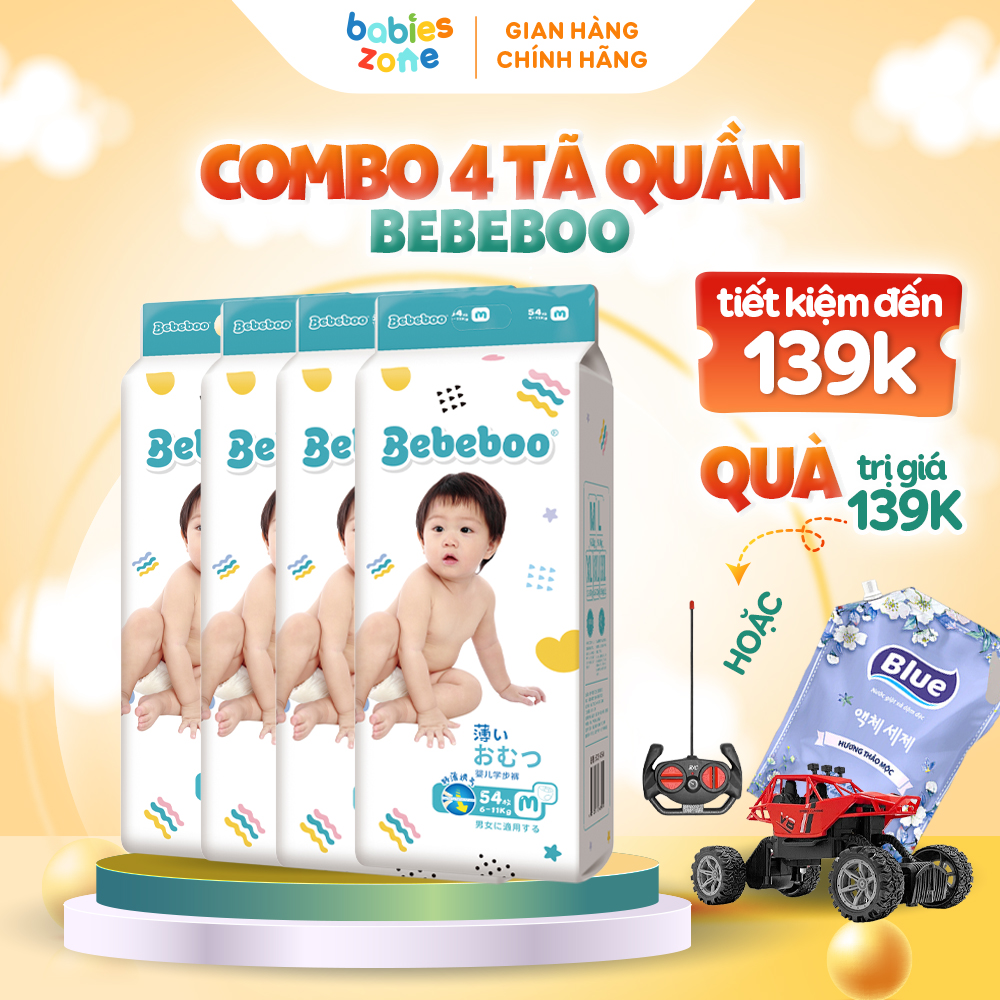 Bebeboo 4 PCs Pampers full size Japan brand quick absorb spill