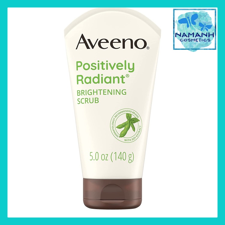 Sữa rửa mặt làm sáng da Aveeno Positively Radiant Skin Brightening Daily Facial Scrub 140g