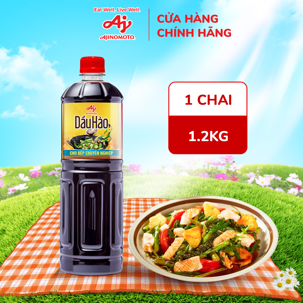 Chai Dầu Hào Ajinomoto 1.2kg/Chai