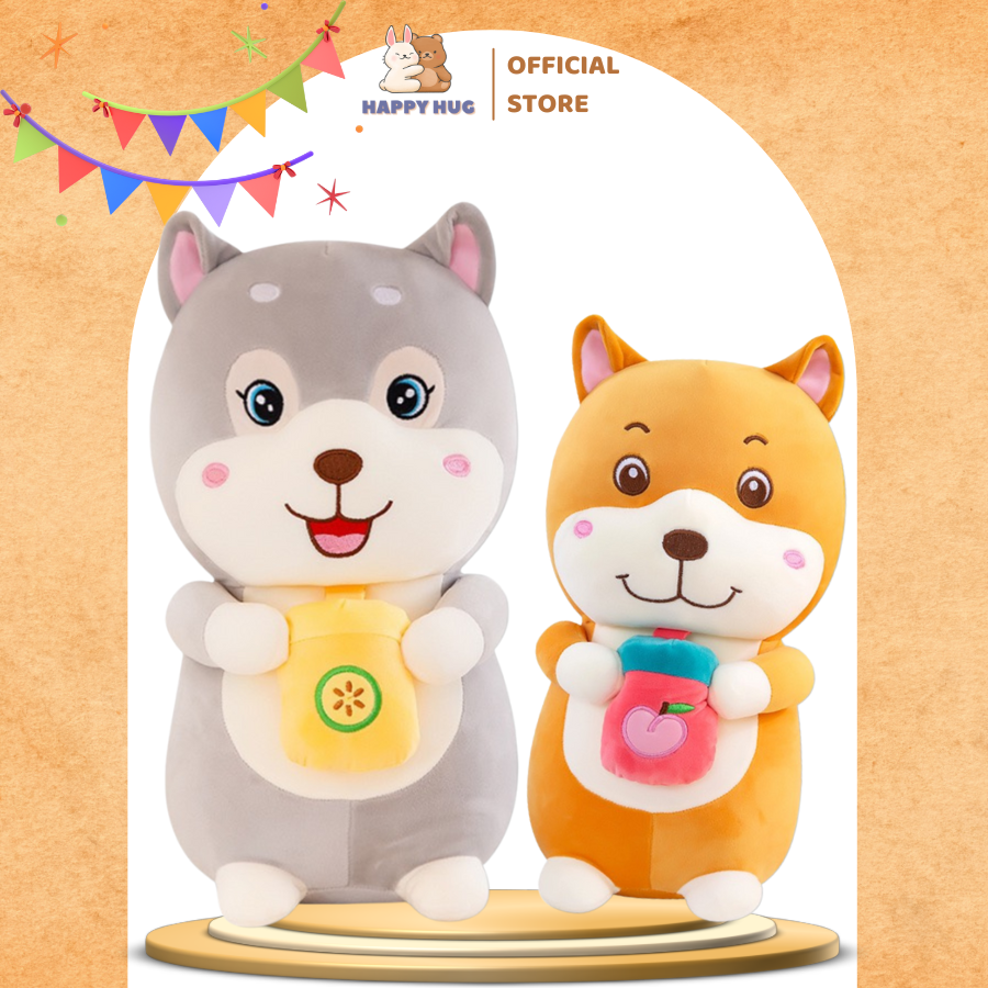 Gấu Bông Sóc bông ôm quả đáng yêu Size 25cm nhồi gòn cao cấp - Happy Hug