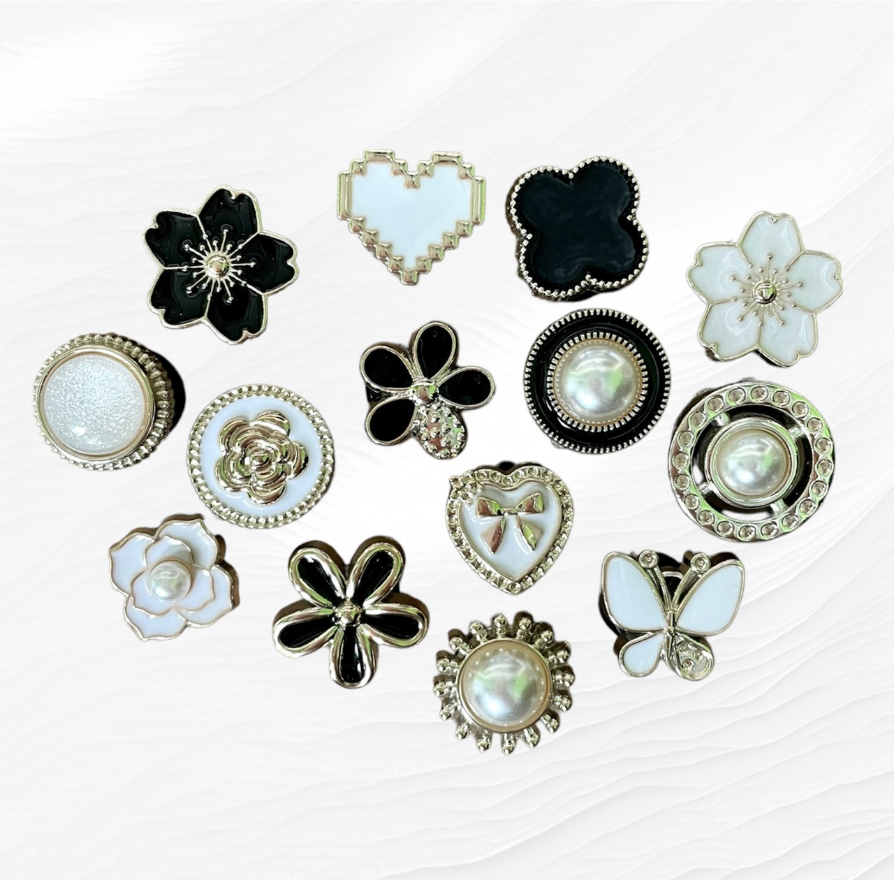 Set Charm Đính Đá Trang Trí Dép Cross Siêu Sang