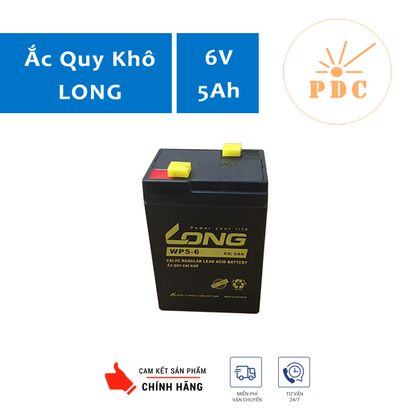 Ắc Quy Long 6V 5Ah WP5-6 - (PDC-TECH)