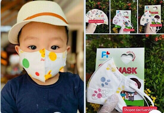 Hộp 10c khẩu trang trẻ em 3D mask kids cho bé 6 tháng-10 tuổi-3d mask kids