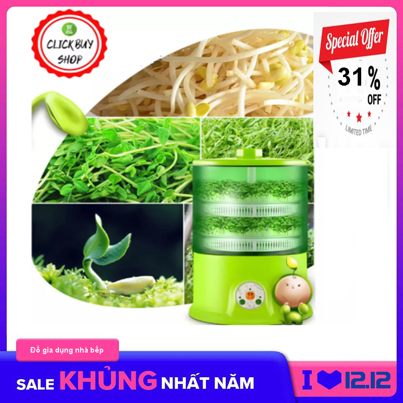 [ SIÊU PHẨM] Máy Làm Giá Đỗ, Máy Làm Rau Mầm Tự Động 3 Tầng, Máy Làm Giá Đỗ Tại Nhà