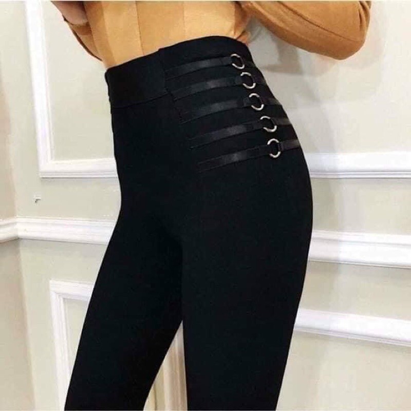 Quần legging nữ 10 vòng nâng mông chất cotton co giãn tôn dáng