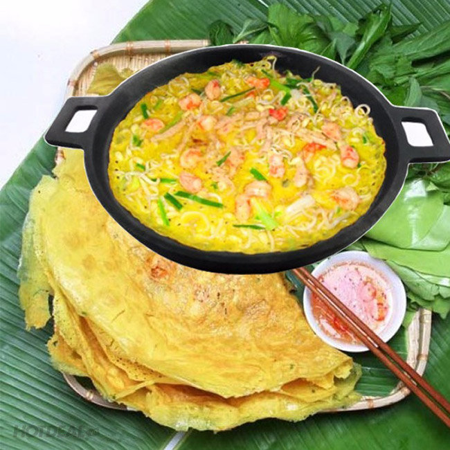 Chảo Bánh Xèo, Làm bánh mì, Bittet GANG ĐÚC ĐẶC DÙNG ĐƯỢC BẾP TỪ