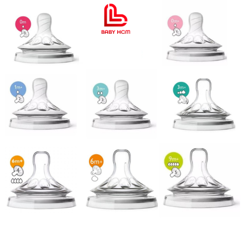 Núm ti thay bình sữa avent natural đủ size