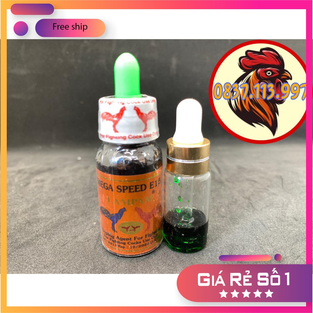 Mega speed e15 nhỏ đá tăng bo tải cựa cho gà đá 1ml