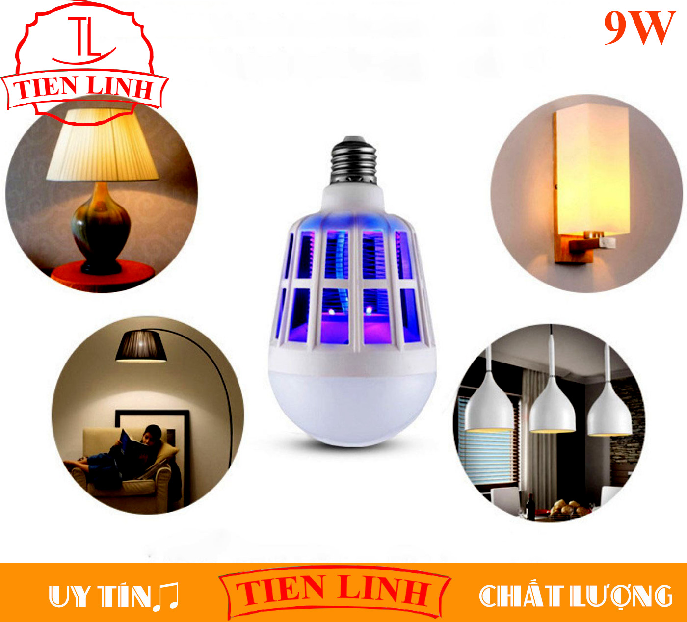 Bóng đèn led chiếu sáng kiêm đèn bắt muỗi và côn trùng TL36  / đuổi muỗi diệt muỗi