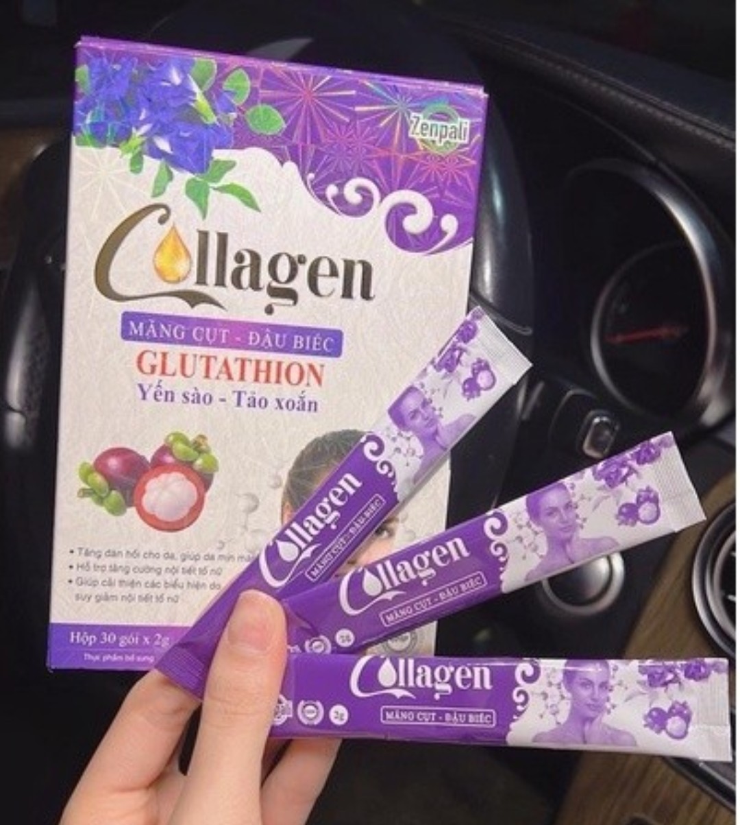 Collagen Zenpali Măng Cụt Đậu Biếc - Lẻ 10 gói dùng thử