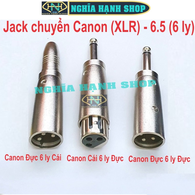 Jack chuyển canon ra 6.5 - jack chuyển canon ra 6 ly - đầu chuyển jack 6.5 ra canon - jack chuyển 6 ly sang canon - 3 pin xlr to 6.5 mm