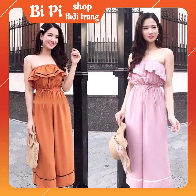 Set Đồ Bay Jumpsuit áo liền quần dạng ống vải cát hàn