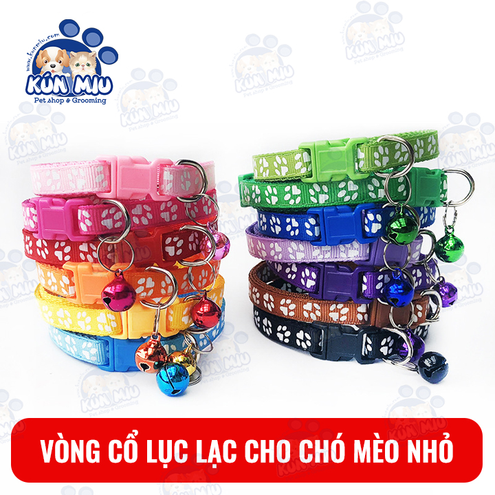 [Hoàn Tiền 10%] Vòng cổ lục lạc cho chó mèo cỡ nhỏ từ 1-5kg Kún Miu