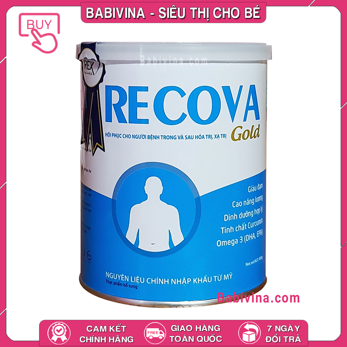 Sữa bột recova gold 400g | cho bệnh nhân ung thư, người bệnh ăn uống kém