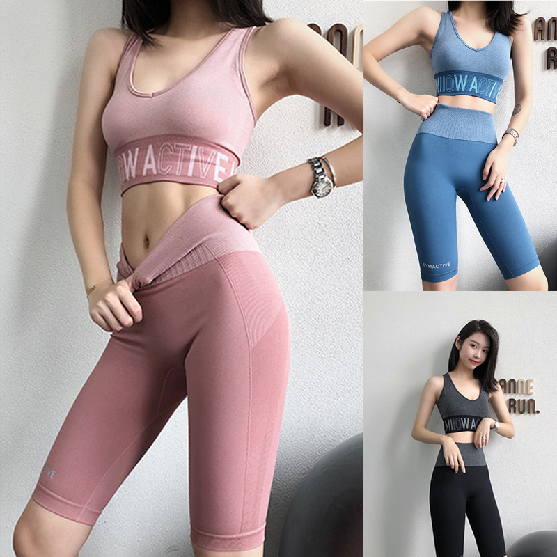 [HCM]Set bộ tập Gym Áo bra quần lỡ nâng mông nâng ngực siêu đẹp
