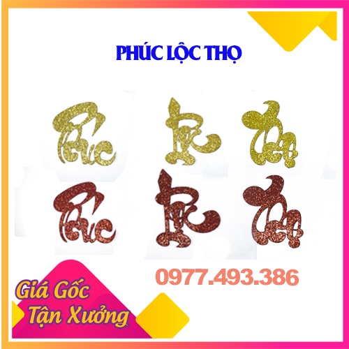 Chữ dán thư pháp 2d-combo phúc lộc thọ thanghacalligraphy