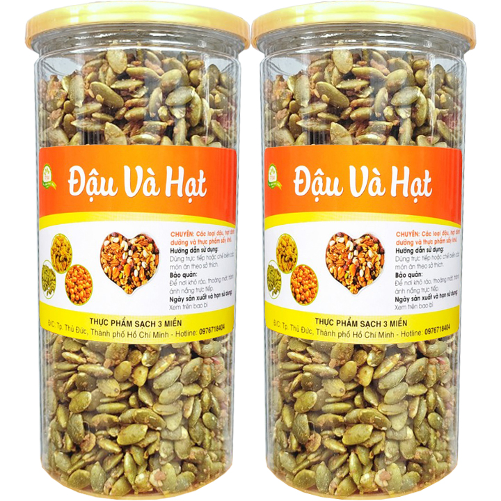 1Kg Nhân hạt bí xanh rang tỏi ớt đã tách vỏ đậm đà giòn ngon Hiệu TPS