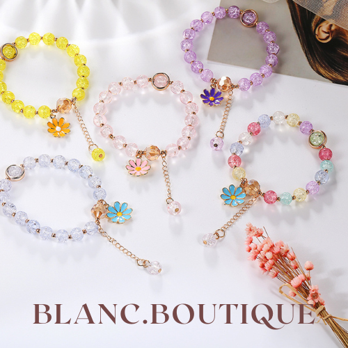 Vòng tay pha lê Blanc Boutique hình HOA CÚC thời trang nữ Hot Trend