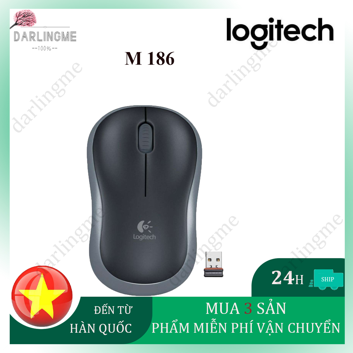 Chuột không dây m186 - 2,4 ghz