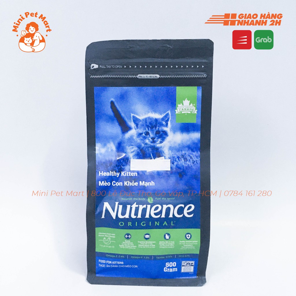 Thức ăn hạt cho mèo con nutrience original 500g
