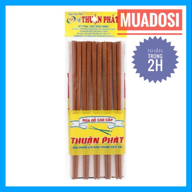 Bộ 10 đôi đũa gỗ căm liên thuận phát