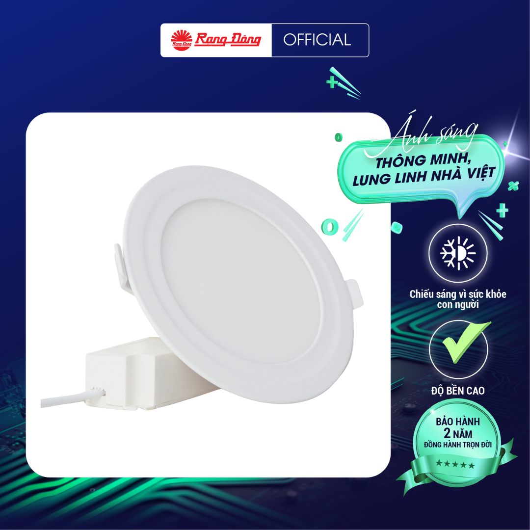Đèn LED Panel tròn. Model: D PT04L 110/6W Chính hãng Rạng Đông Siêu tiết kiệm điện Dễ dàng lắp đặt Tuổi thọ cao Dải điện áp rộng