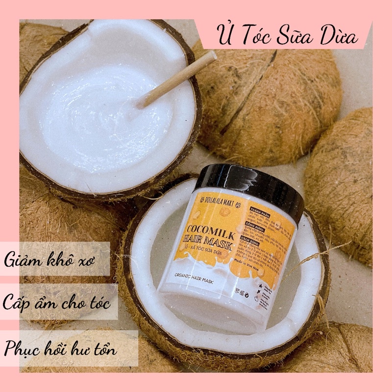 Ủ Xả Tóc Sữa Dừa Phục Hồi Hư Tổn, Giúp Tóc Mềm Mượt