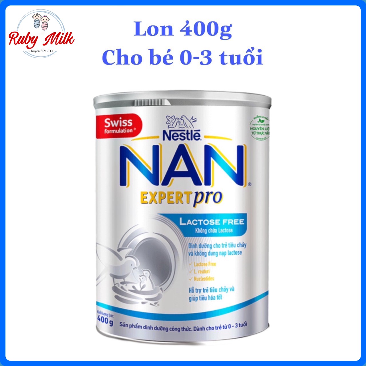 Sữa bột nan expert pro lactose free 400g