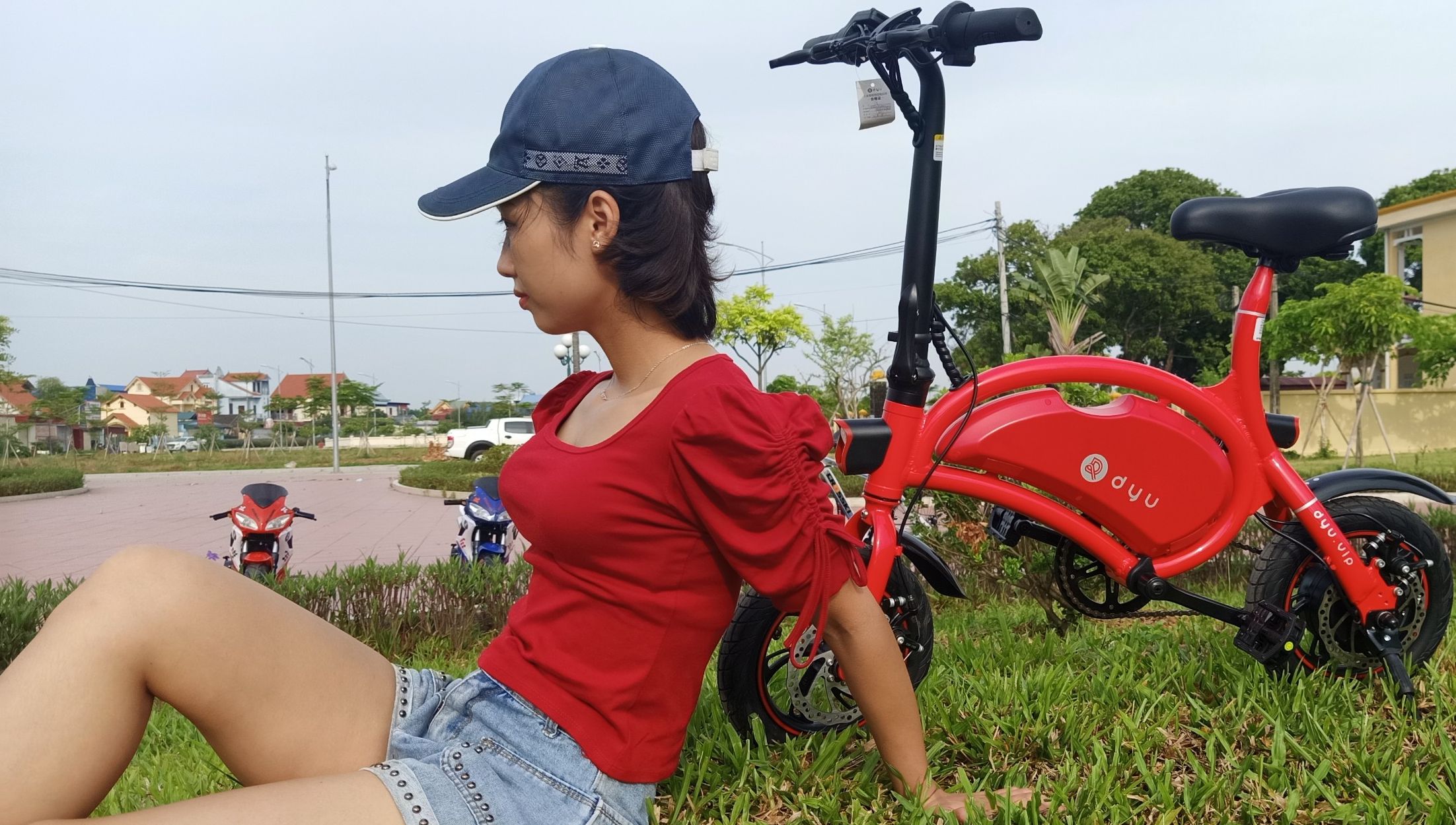 Xe điện mini - xe điện d3 - gấp gọn d.yu hàng nhập khẩu - xe điện cho học sinh lớp - xe đạp điện cho học sinh