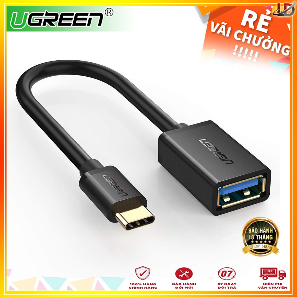Cáp otg usb type c to usb 3.0 ugreen 30701 chính hãng