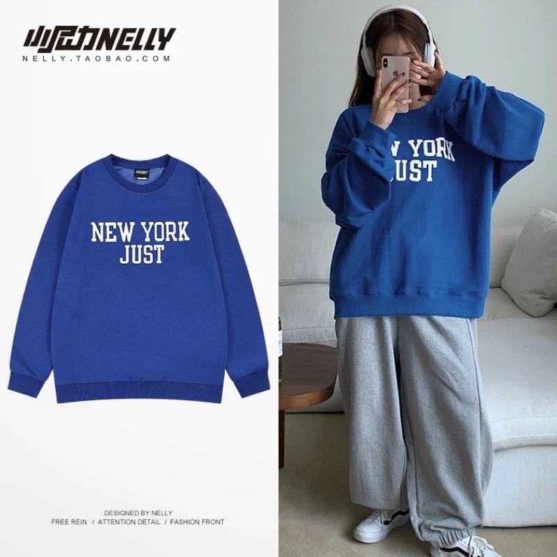 Áo nỉ sweater Nelly lót lông Newyork