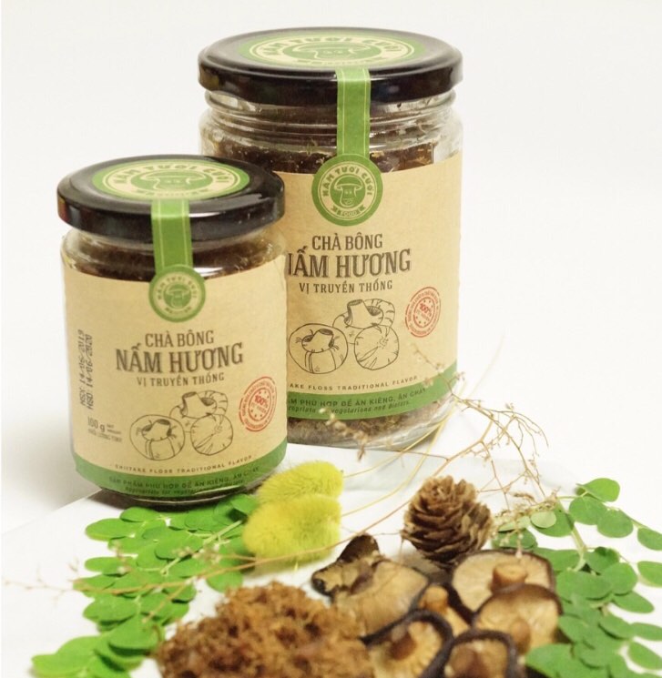 Chà bông nấm hương Nấm Tươi Cười (vị truyền thống, 100g) - Phù hợp ăn chay và bổ dưỡng cho sức khoẻ