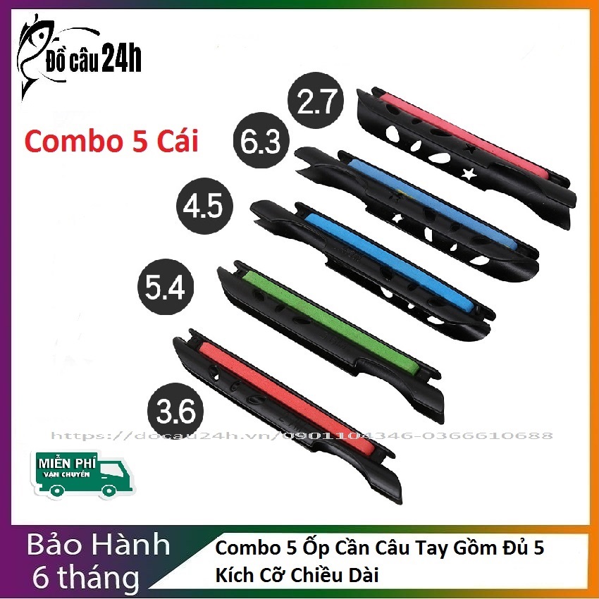 Combo 5 Chiếc Ốp Cần Câu Tay, Câu Đơn, Thẻo Cuốn Cước Cần Tay Đủ Kích Cỡ- Đồ Câu 24h