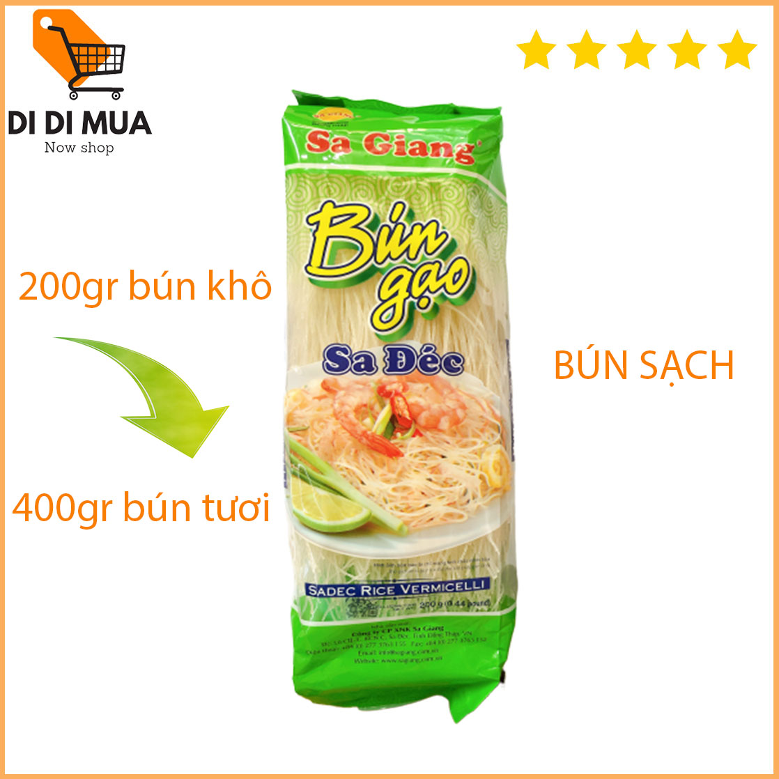 Bún gạo sạch Sa Giang gói 200 gram xuất khẩu Mỹ, Châu Âu